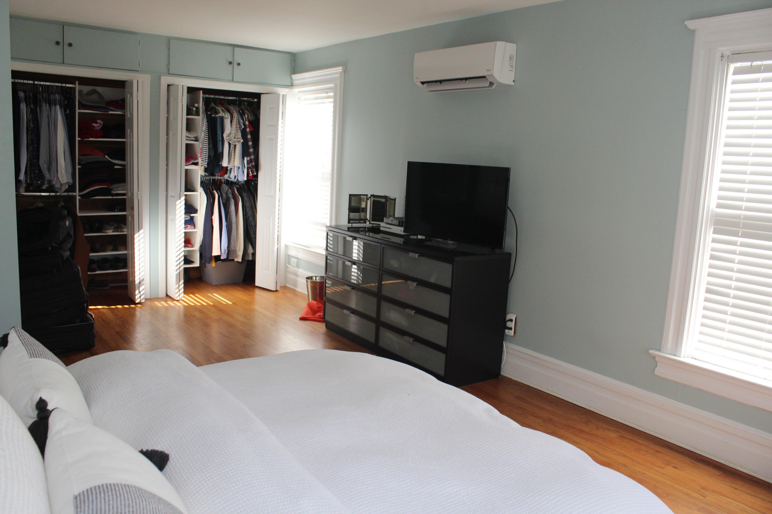 675 River Road Fair Haven, NJ 07704 - Photo 17 of 36 a bedroom with a bed and a television
