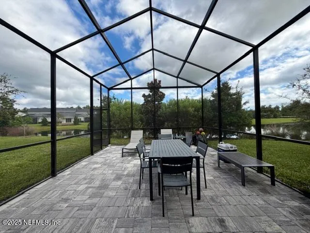 a outdoor view with a sitting space