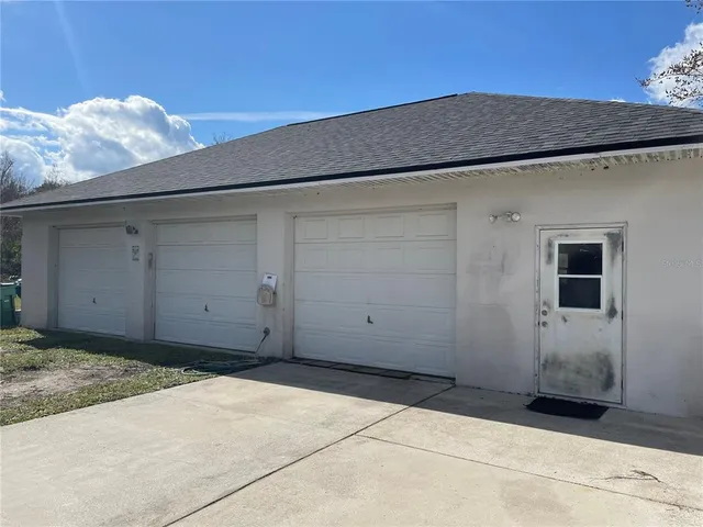 a backyard of a house