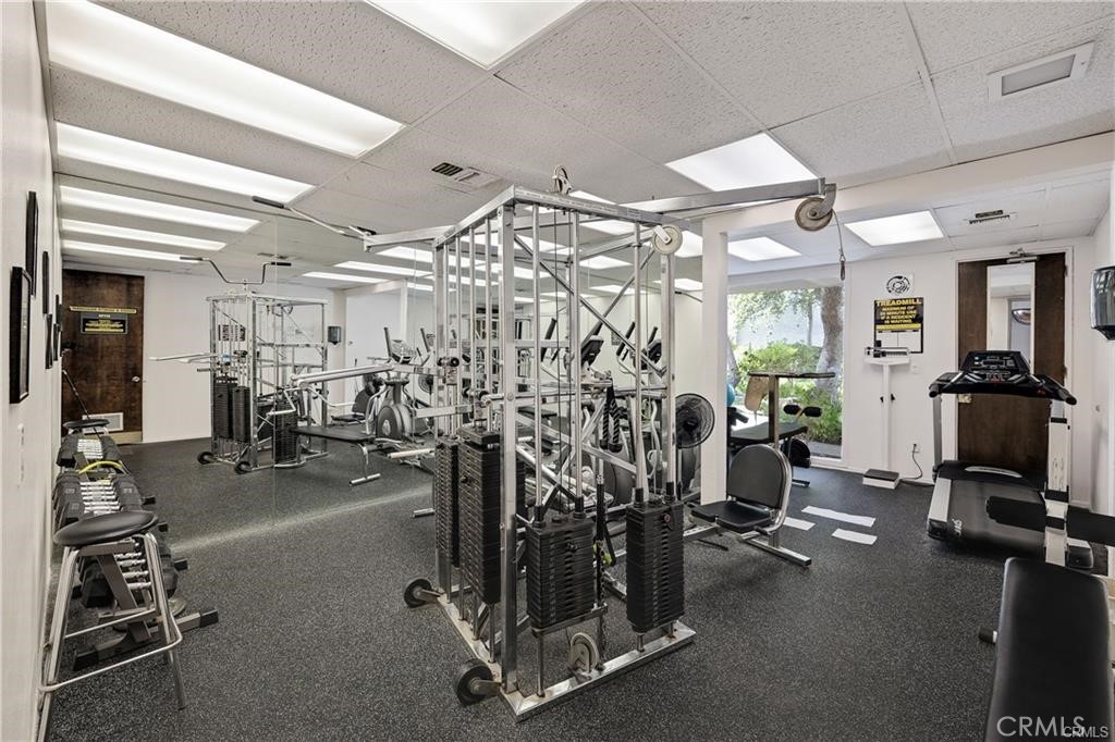 3605 West Hidden Lane, Unit 309 Rolling Hills Estates, CA 90274 - Photo 28 of 37 a view of a room with gym equipment