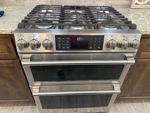 a close view of stove