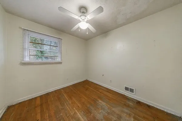 an empty room with a window