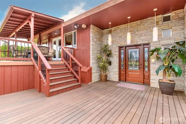 a view of outdoor space and deck