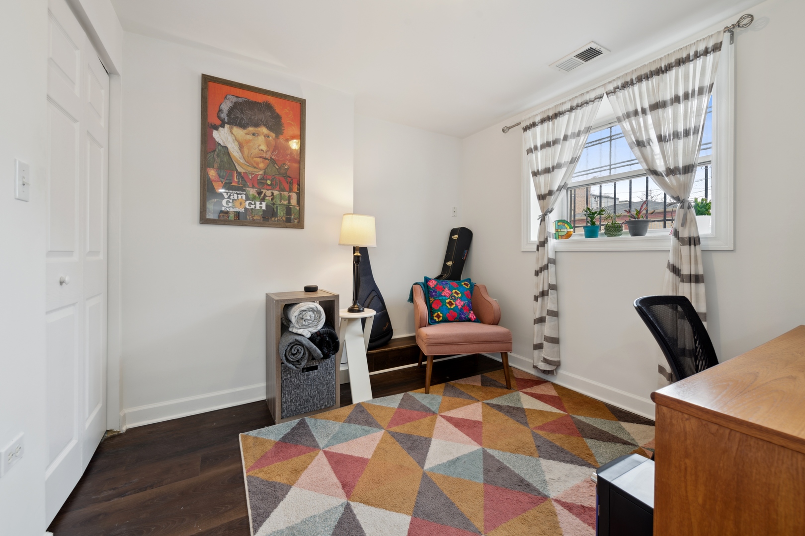 3845 West Altgeld Street, Unit G Chicago, IL 60647 - Photo 10 of 15 a view of a workspace with furniture and a window