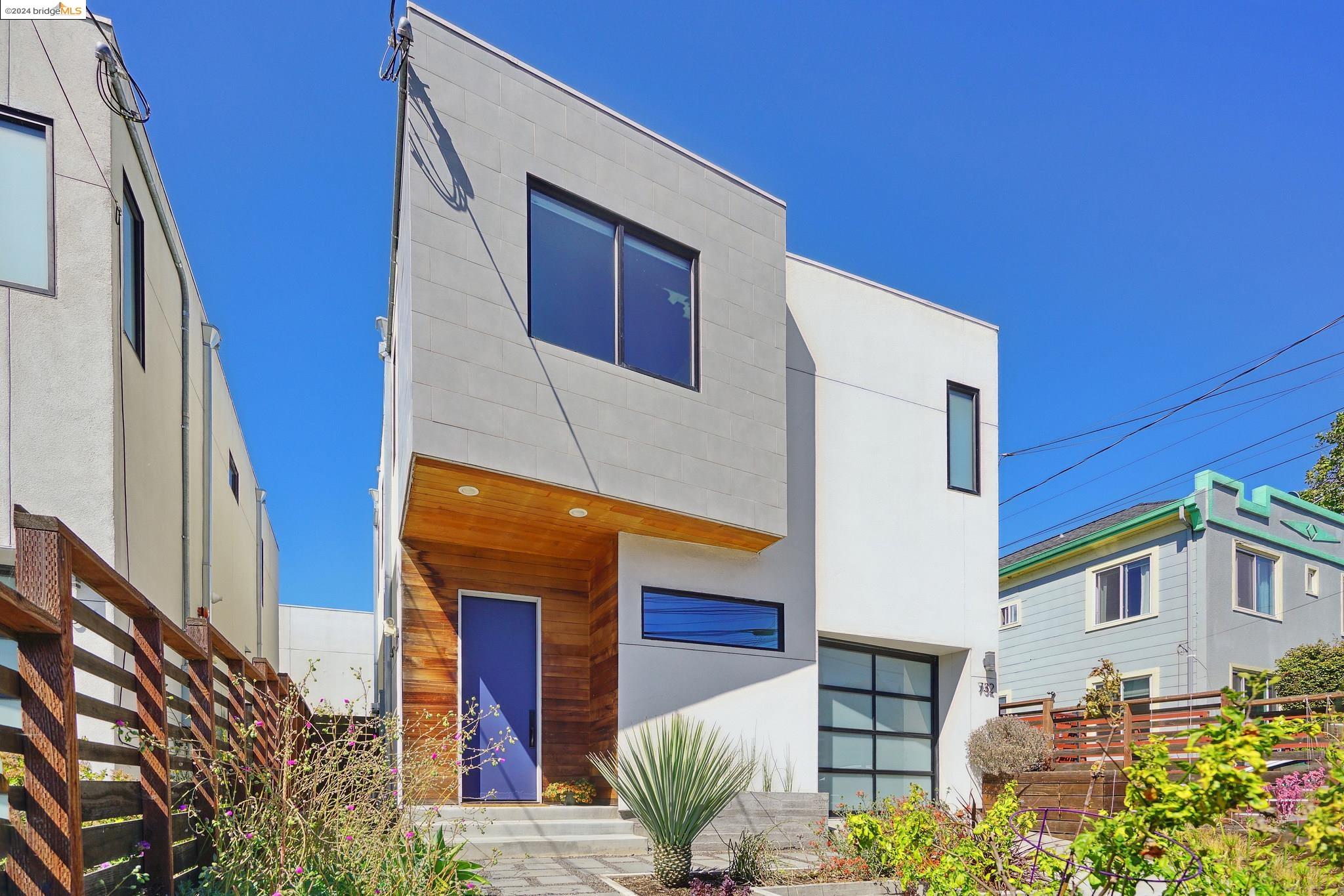 a house view with a garden