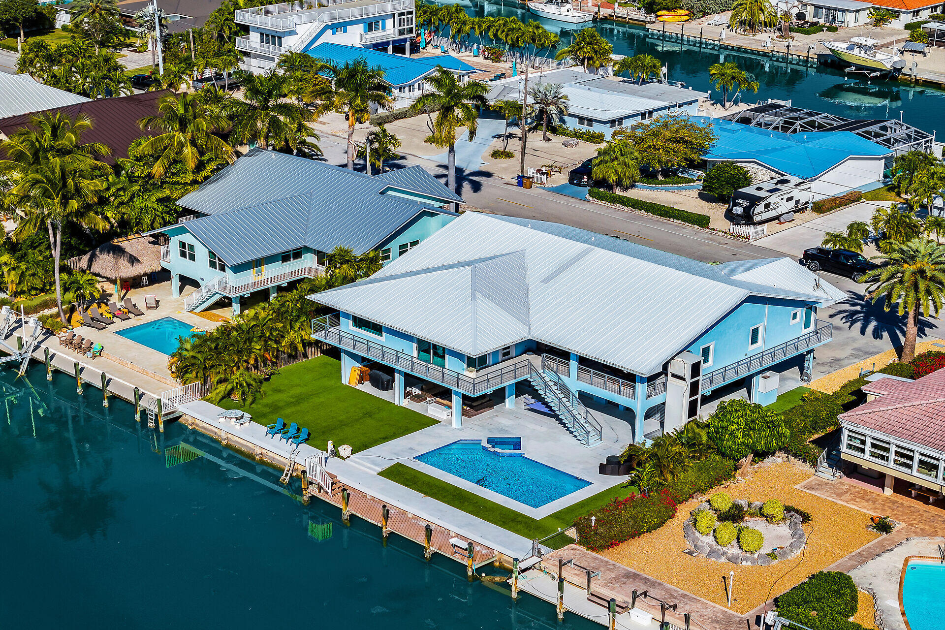 241 12th Street Key Colony Beach, FL 33051 - Photo 52 of 74 Drone Backside