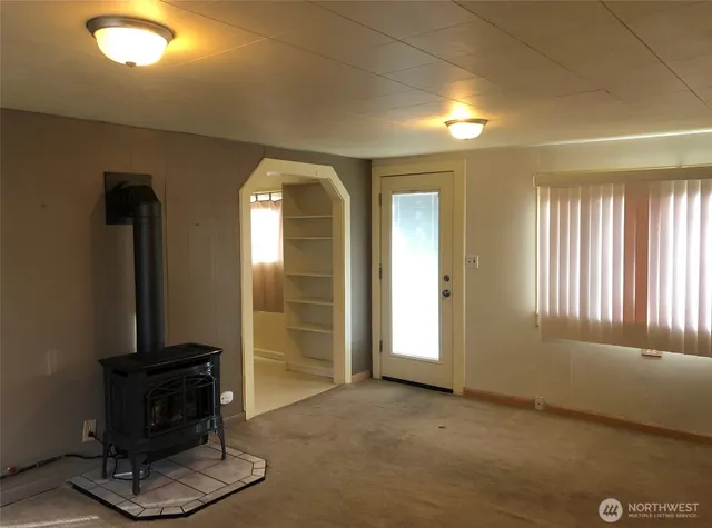 a view of a livingroom with a couch