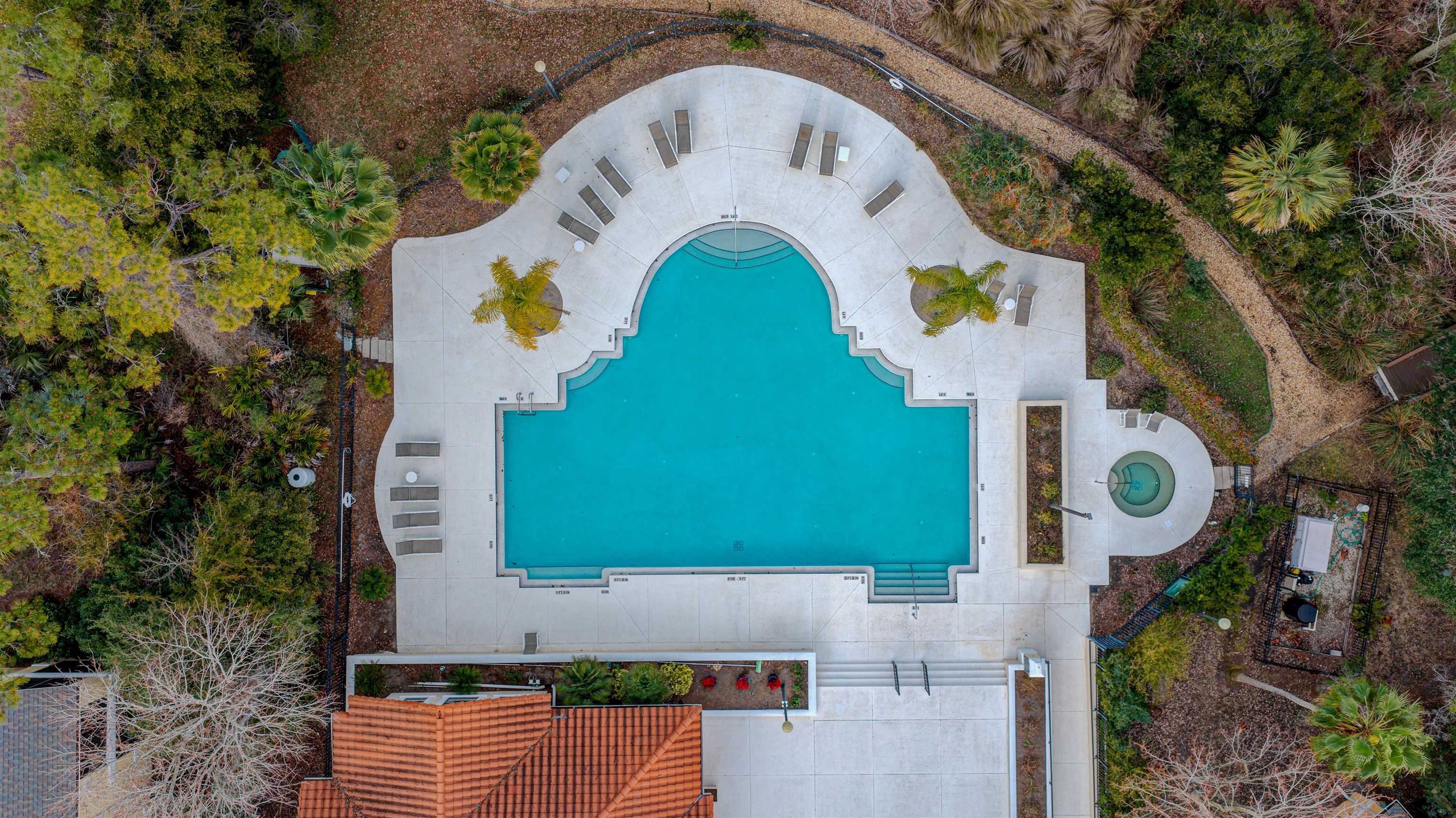 1800 Vista Cove Road St. Augustine, FL 32084 - Photo 11 of 58 an aerial view of a house with outdoor space and swimming pool