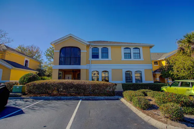a house view with a garden space