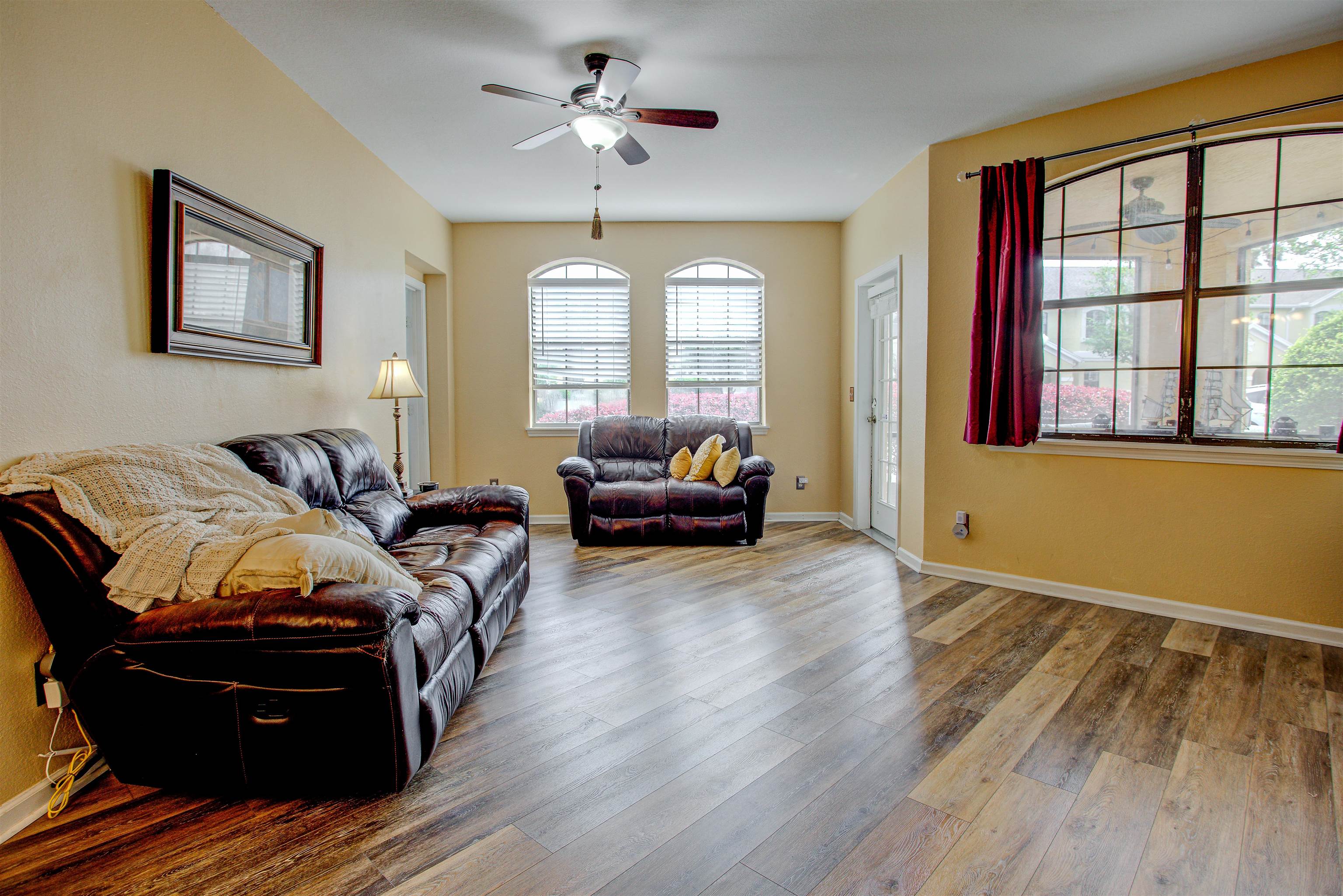 1800 Vista Cove Road St. Augustine, FL 32084 - Photo 9 of 69 Living room with light wood-type flooring and a ceiling fan