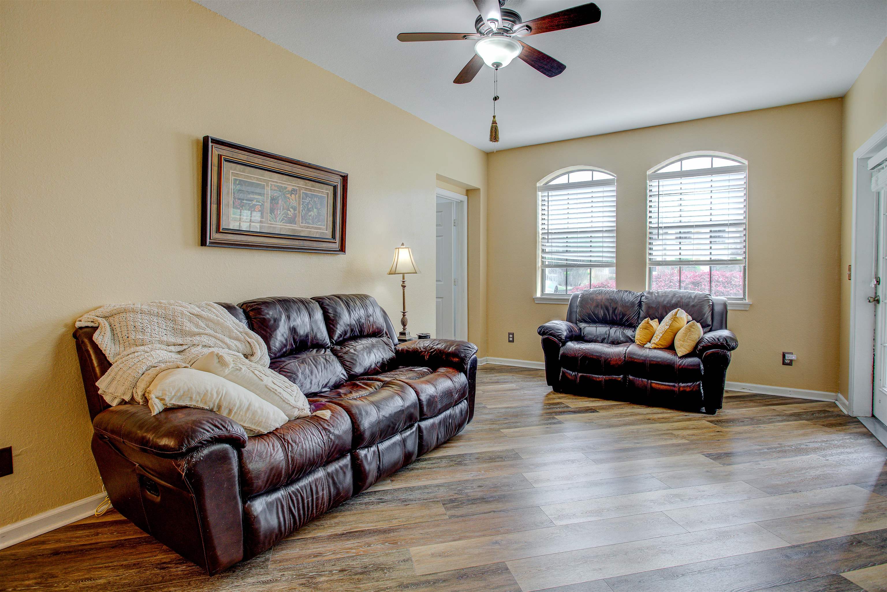 1800 Vista Cove Road St. Augustine, FL 32084 - Photo 10 of 69 Living room featuring light wood-style floors and ceiling fan