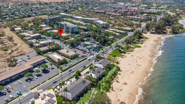 an aerial view of tennis court