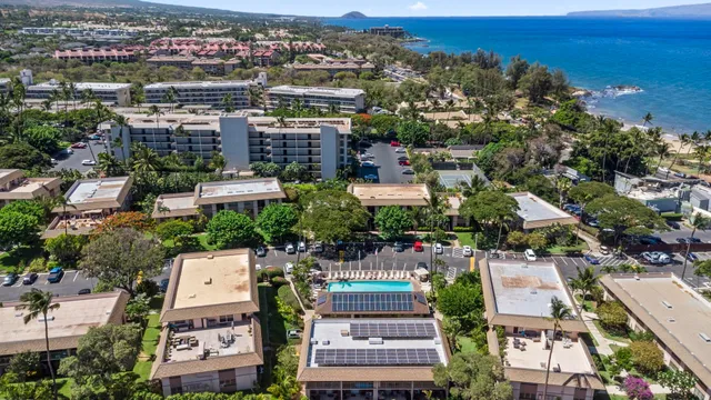 an aerial view of multiple house