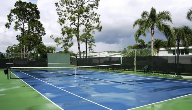 a view of a basketball court