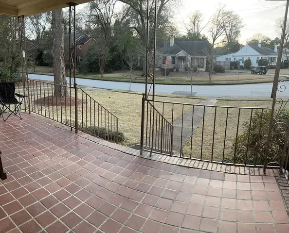 a view of a yard with a trees