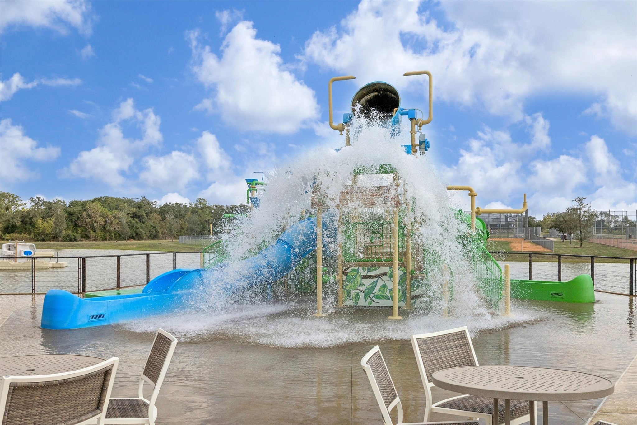 9823 Chapman Trail Manvel, TX 77578 - Photo 39 of 47 The splash pad is a favorite for all ages!