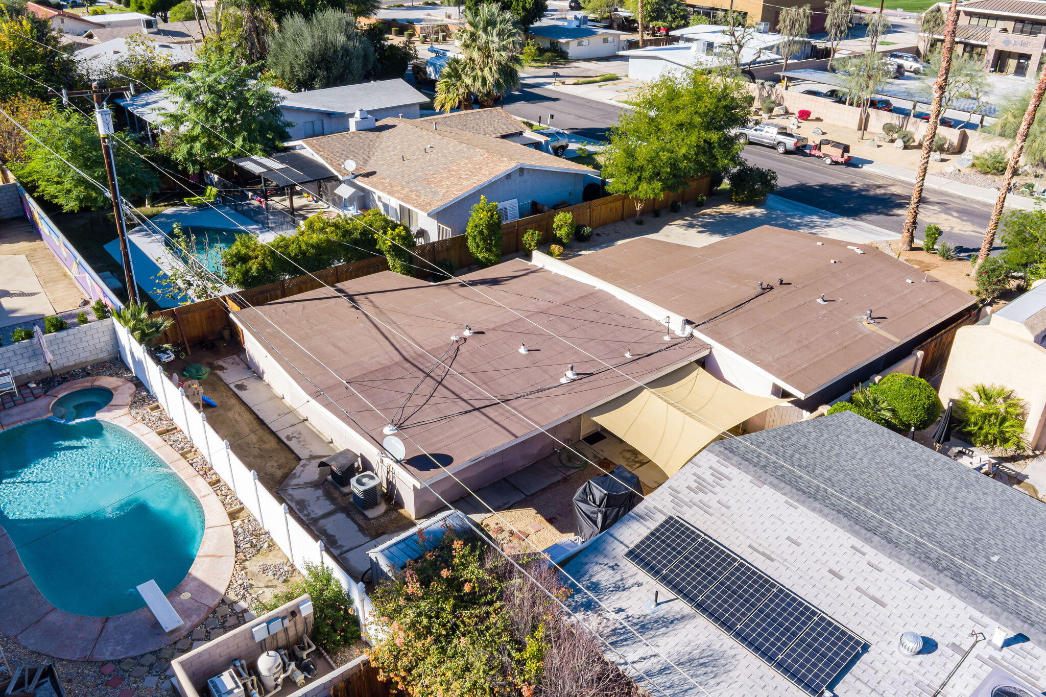 73333 Santa Rosa Way Palm Desert, CA 92260 - Photo 35 of 37 an aerial view of a house with a yard