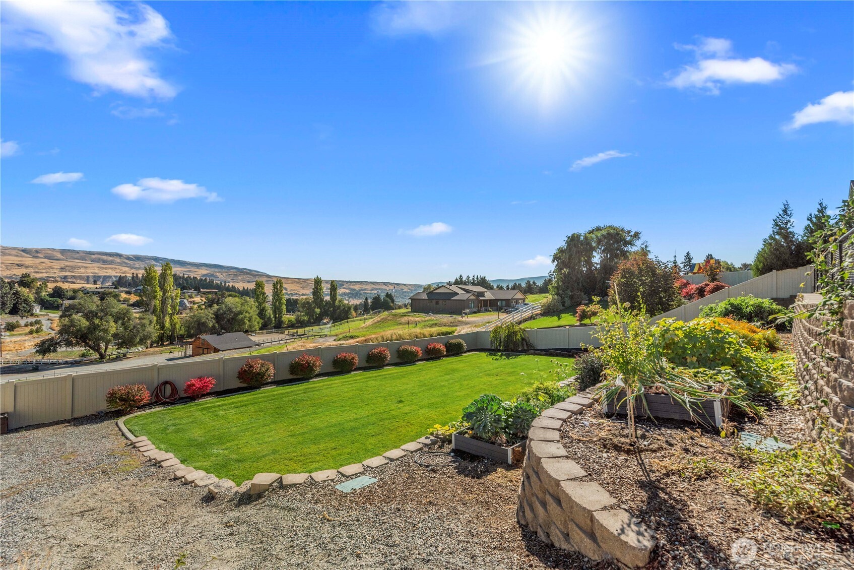 3525 Dianna Way Wenatchee, WA 98801 - Photo 24 of 28 a view of a garden with an ocean