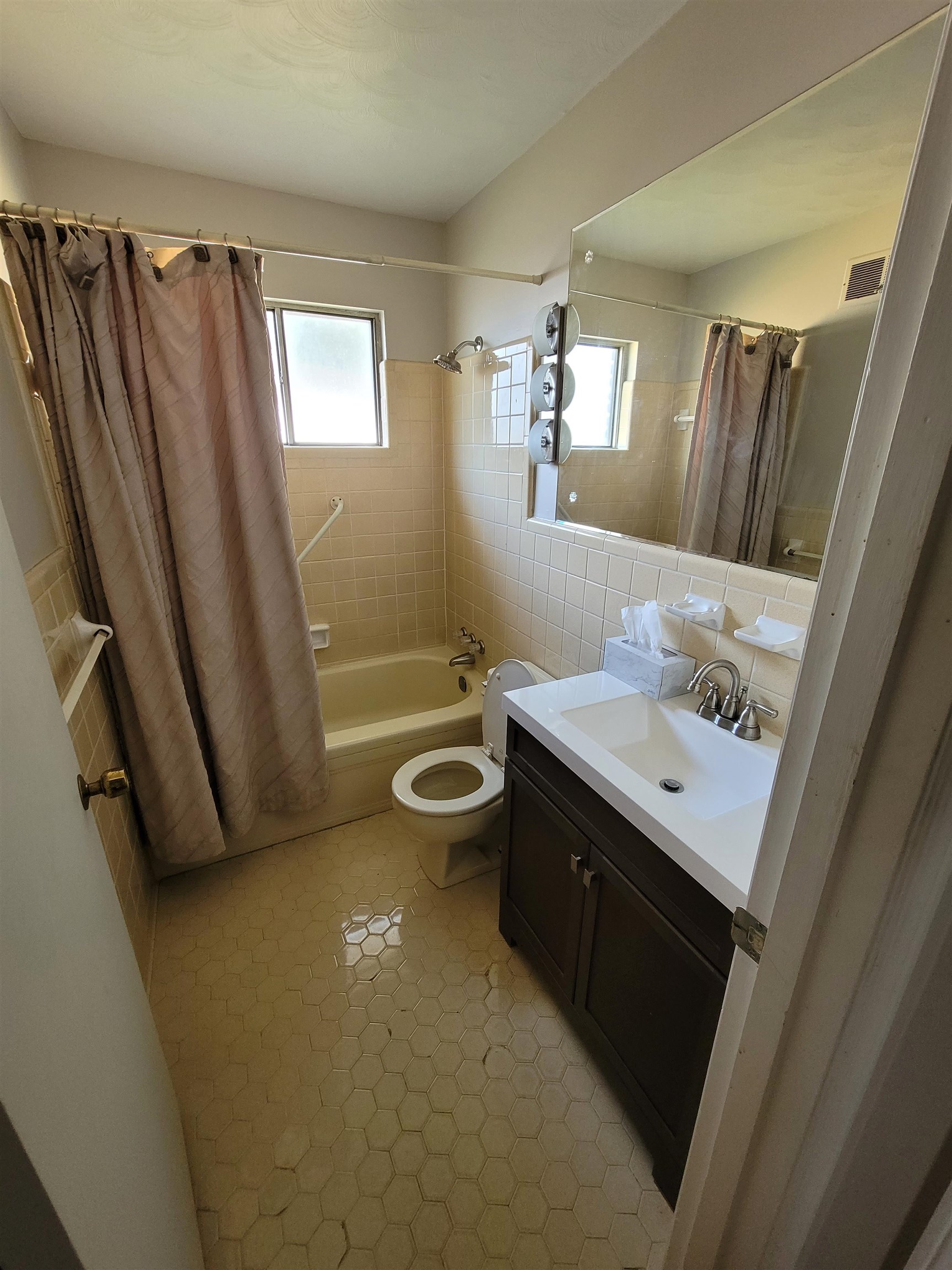 1522 Hayne Road Memphis, TN 38119 - Photo 14 of 25 a bathroom with a sink a toilet a mirror and shower