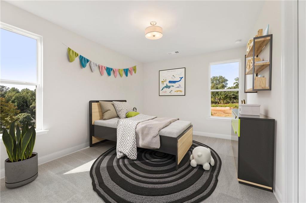 6944 Melody Ridge Road Buford, GA 30518 - Photo 18 of 24 a living room with furniture and a fireplace