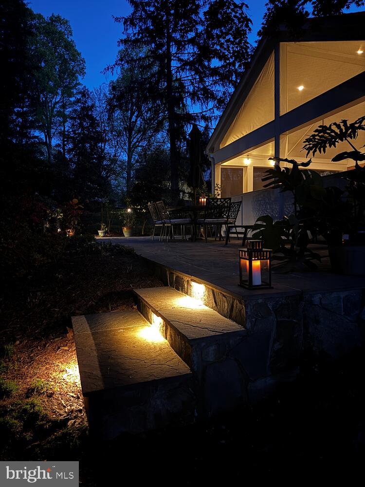 3811 Bent Branch Road Falls Church, VA 22041 - Photo 17 of 50 Rear Exterior - accent lighting