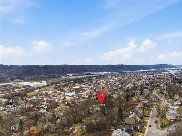 a view of city and mountain