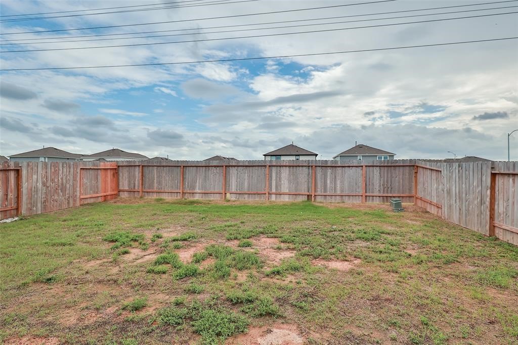 23631 Simmental Road Hockley, TX 77447 - Photo 21 of 22 a view of a backyard with a garden