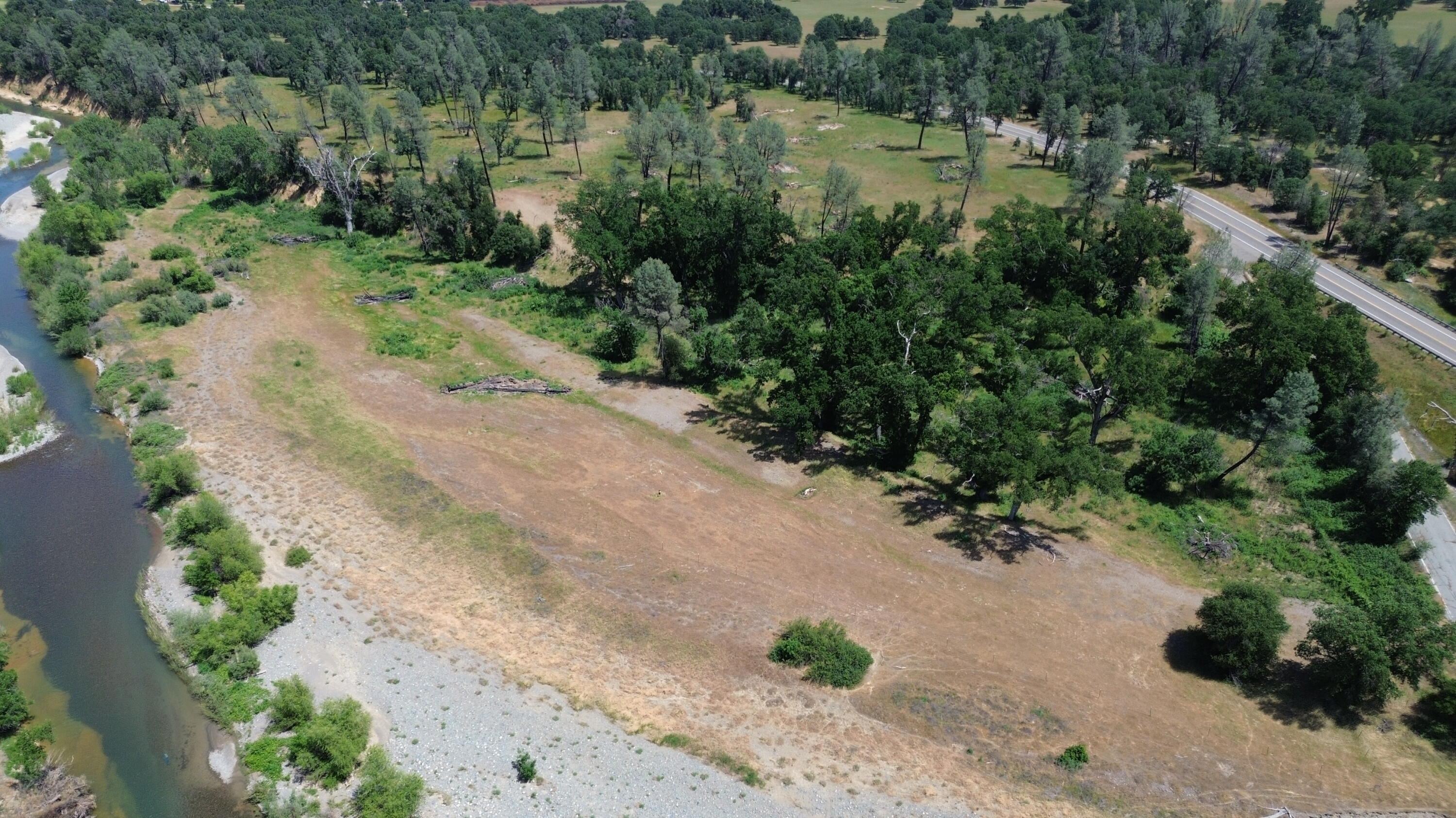 Lot 62 Bowman Road Cottonwood, CA 96022 - Photo 11 of 14 an aerial view of a yard with plants and large trees