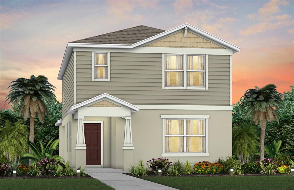 Jasmine Craftsman C1 Exterior Design. Artistic rendering for this new construction home. Pictures are for illustrative purposes only. Elevations, colors and options may vary.