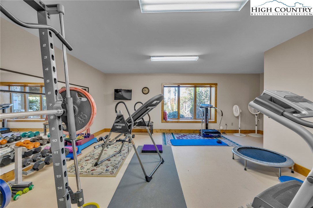 2650 Carson Woods Road Laurel Springs, NC 28644 - Photo 34 of 50 a view of a room with gym equipment