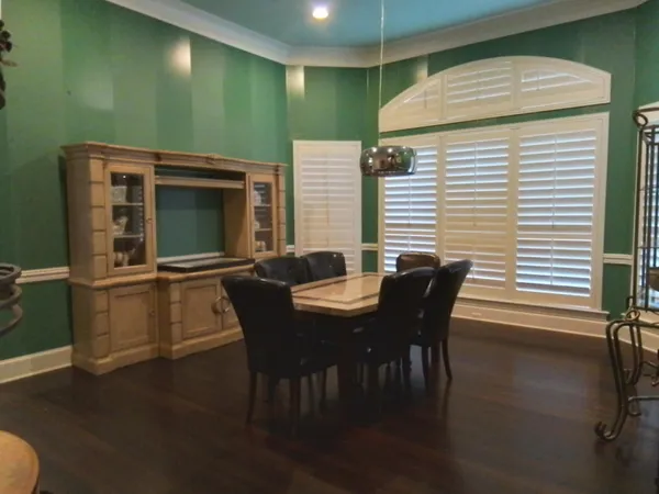 a view of a lake with a house