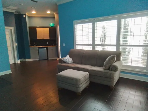 a bathroom with a sink and mirror