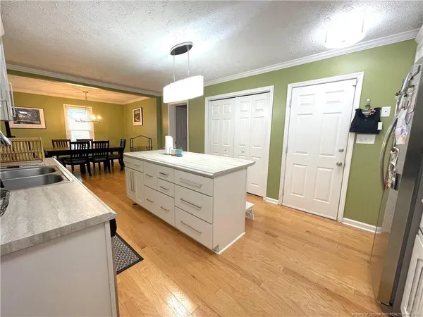 a room with furniture and a table