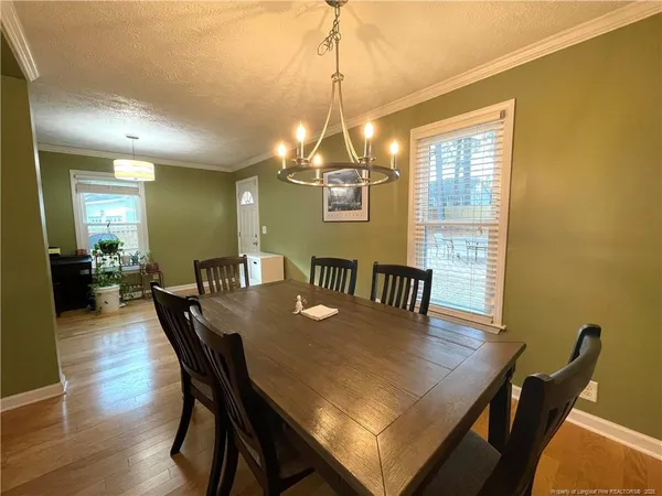 a view of a dining room and livingroom