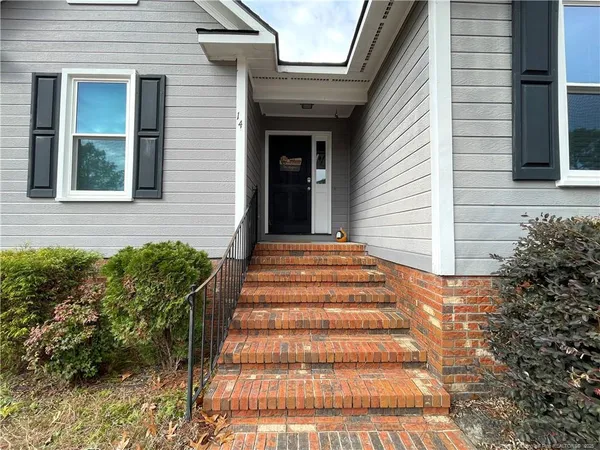 a front view of a house