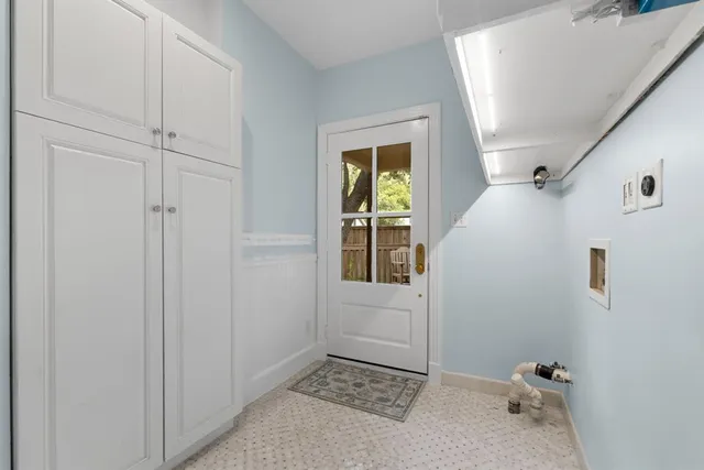 a bathroom with a window