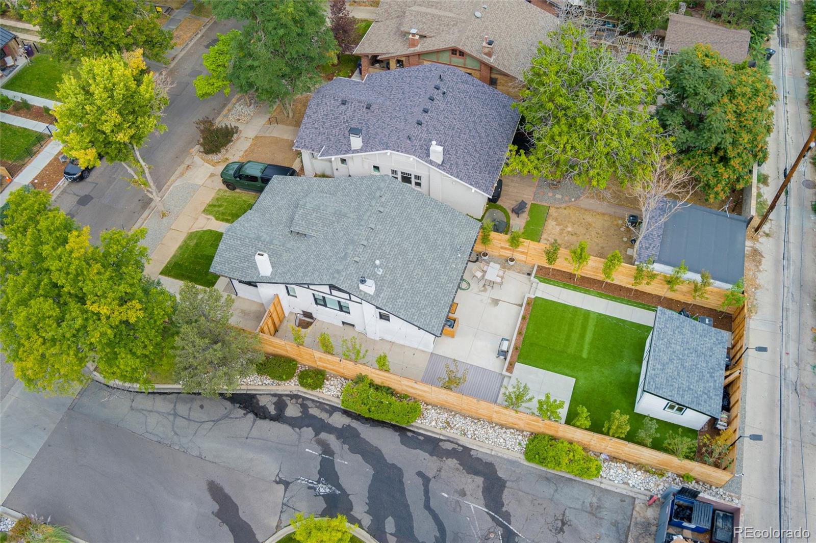 1528 Harrison Street Denver, CO 80206 - Photo 41 of 45 an aerial view of a house with a yard