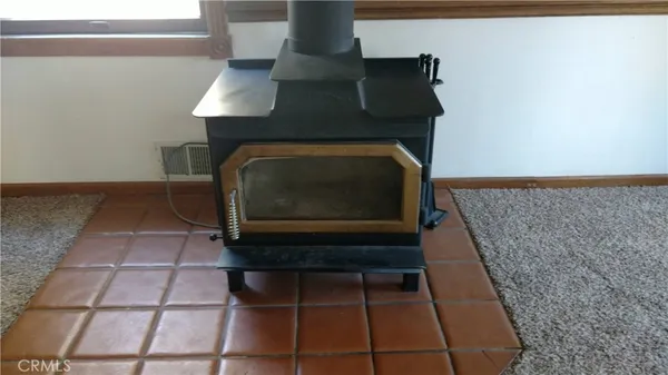 a living room with a fireplace