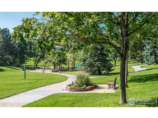 a view of a golf course with a garden