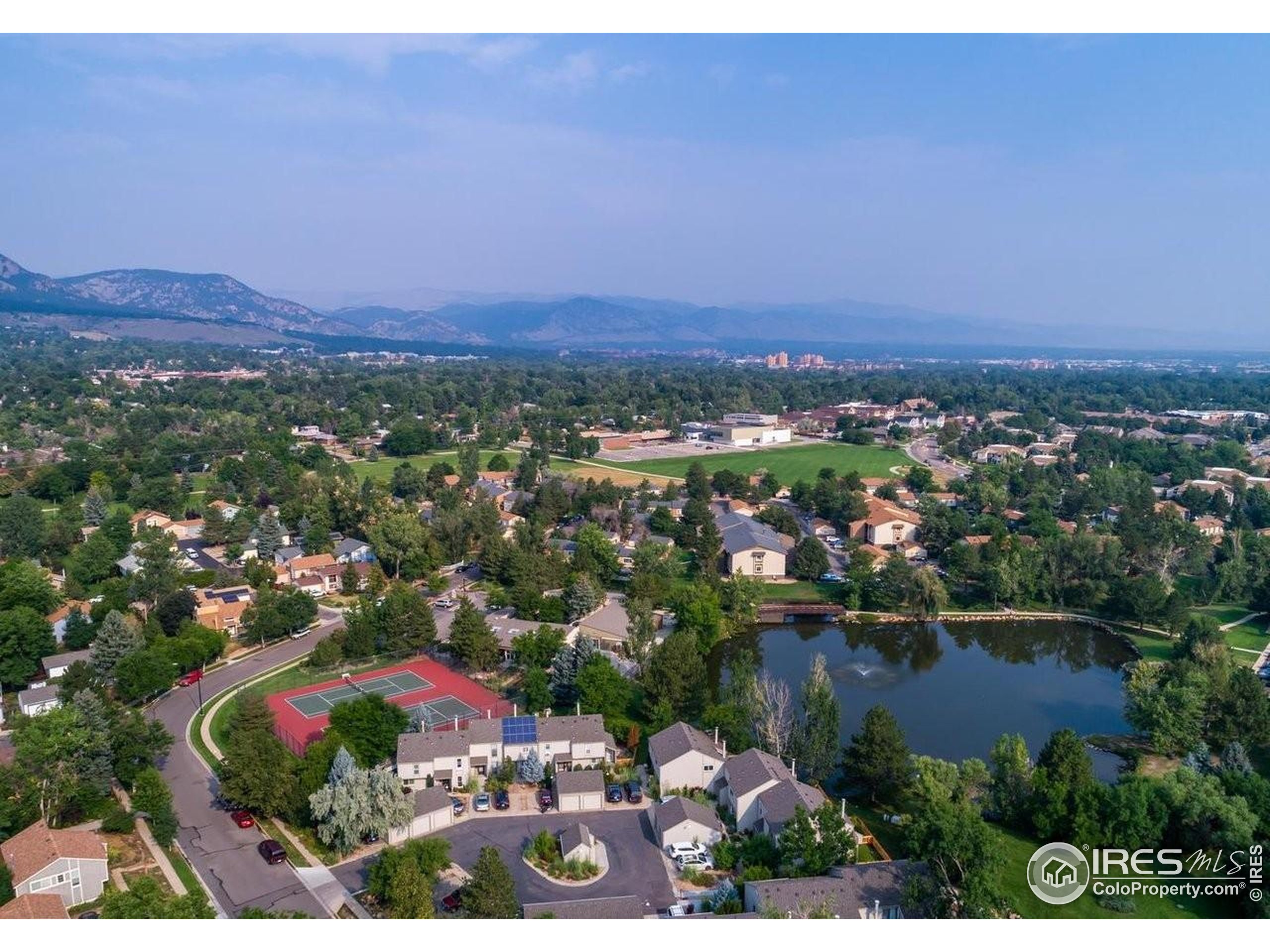 750 West Moorhead Circle, Unit A Boulder, CO 80305 - Photo 36 of 38 an aerial view of residential house with outdoor space and lake view