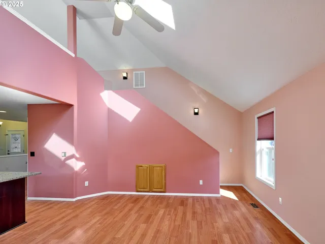 a view of livingroom with kitchen
