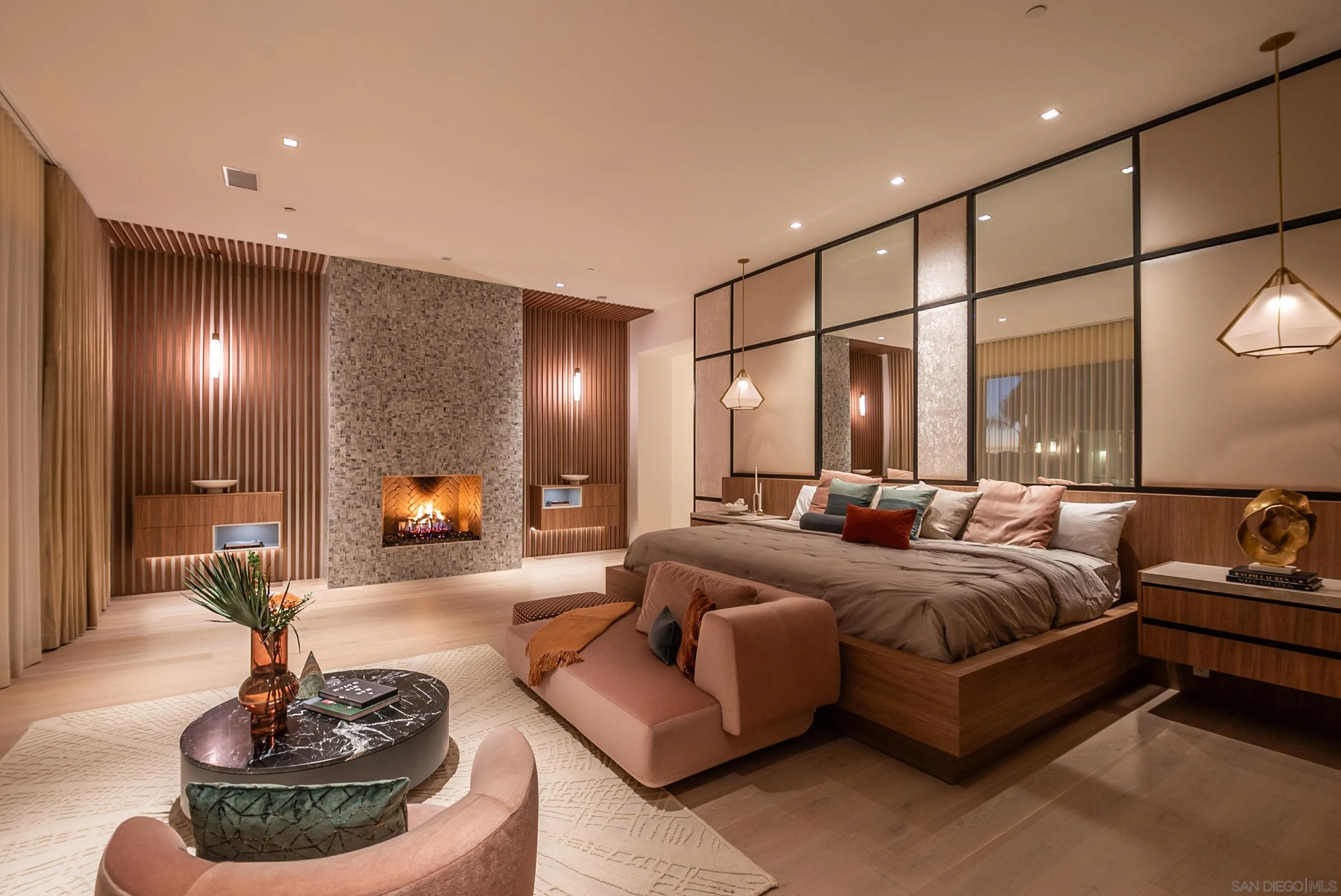 18650 Old Coach Way Poway, CA 92064 - Photo 30 of 63 a spacious bedroom with a bed a couch and a large window