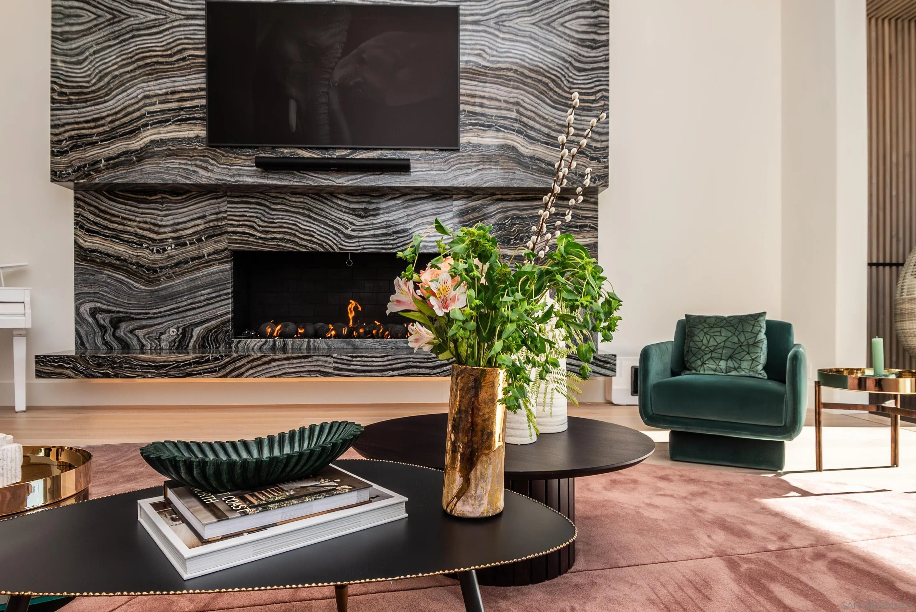 18650 Old Coach Way Poway, CA 92064 - Photo 4 of 63 a living room with furniture and a fireplace