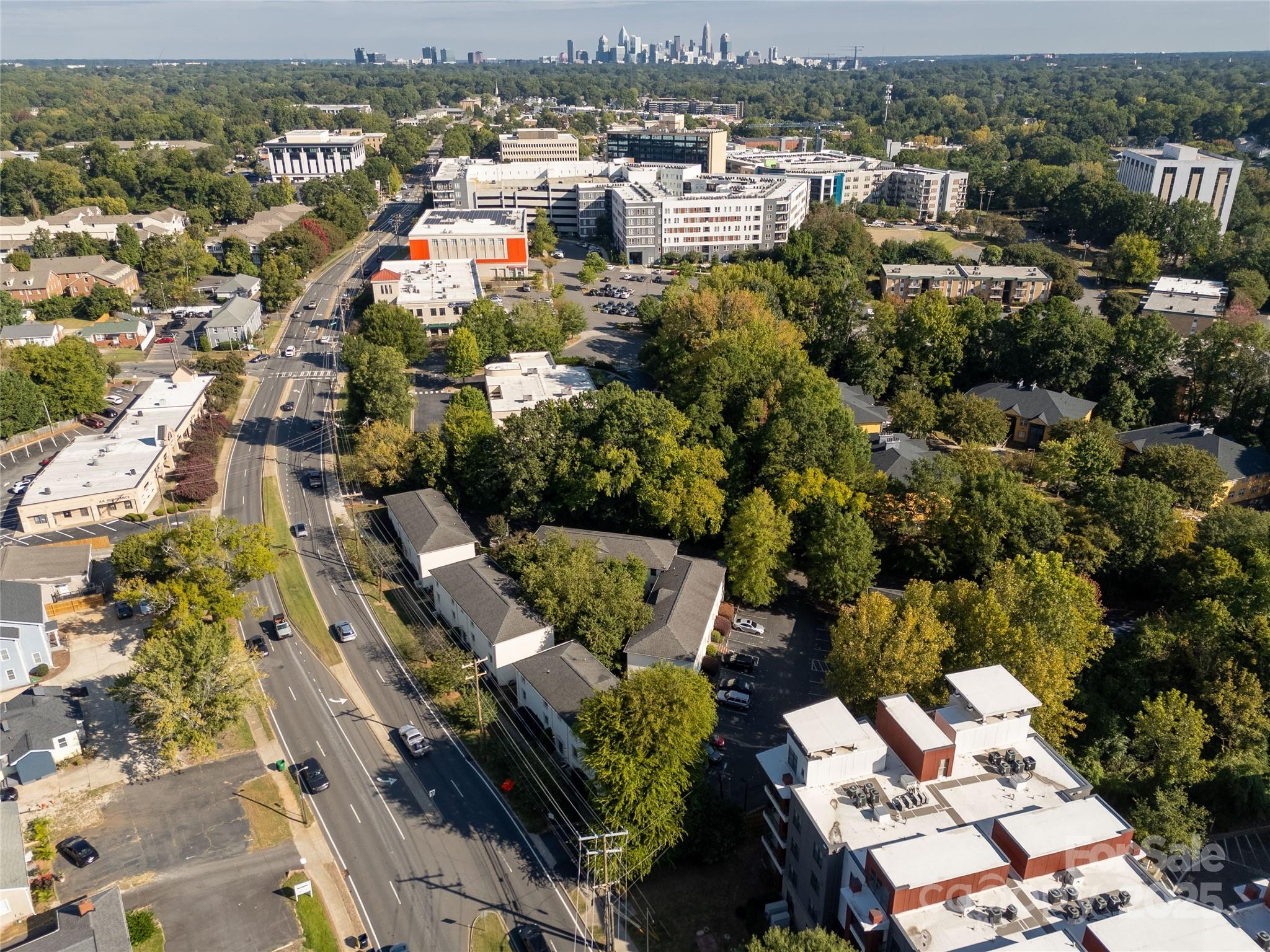 4923 Park Road, Unit E Charlotte, NC 28209 - Photo 22 of 24 an aerial view of a city with lots of residential buildings