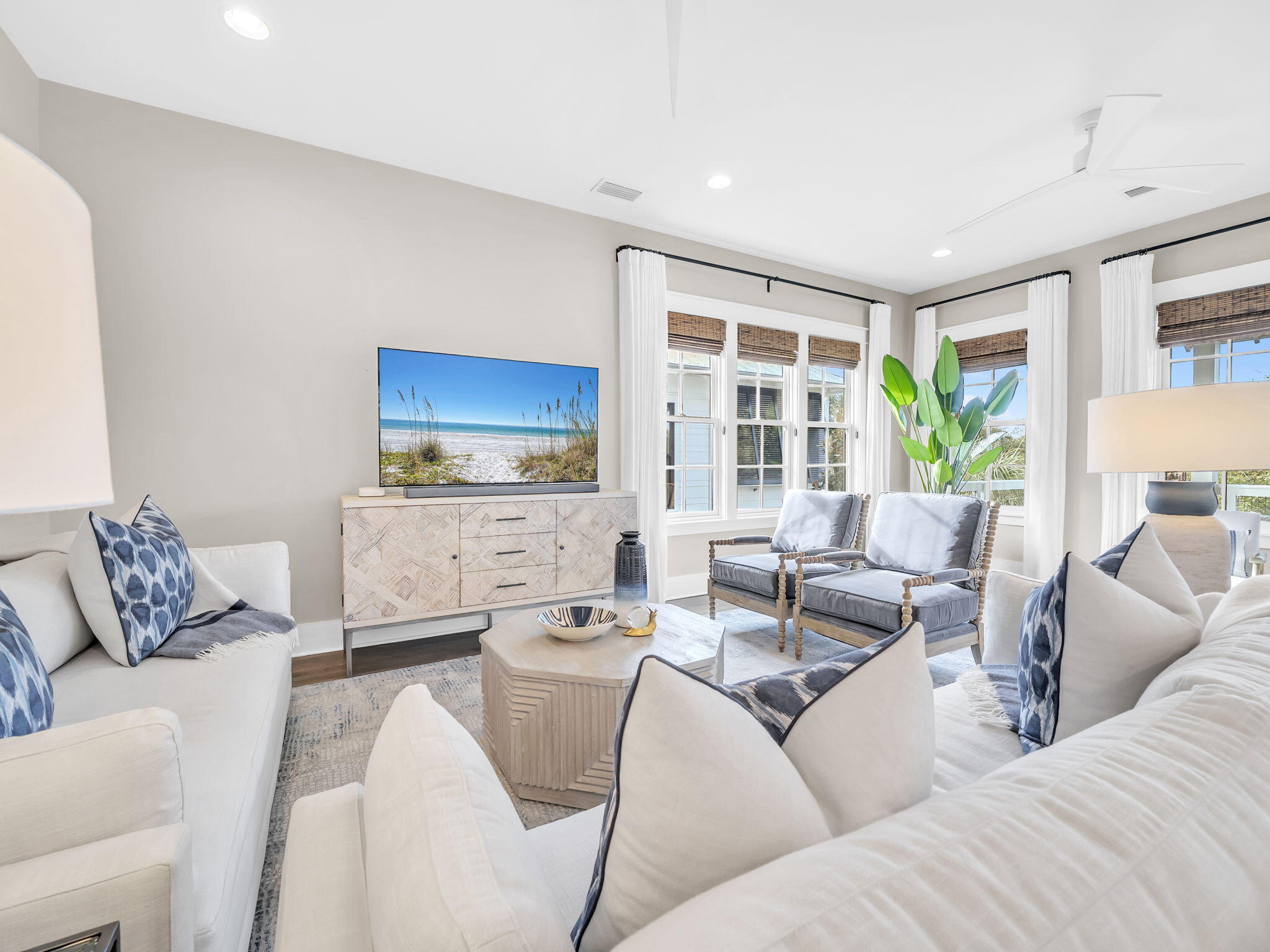 83 Cypress Walk Santa Rosa Beach, FL 32459 - Photo 23 of 77 a living room with furniture and a large window