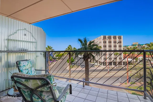 a view of a balcony with outdoor space