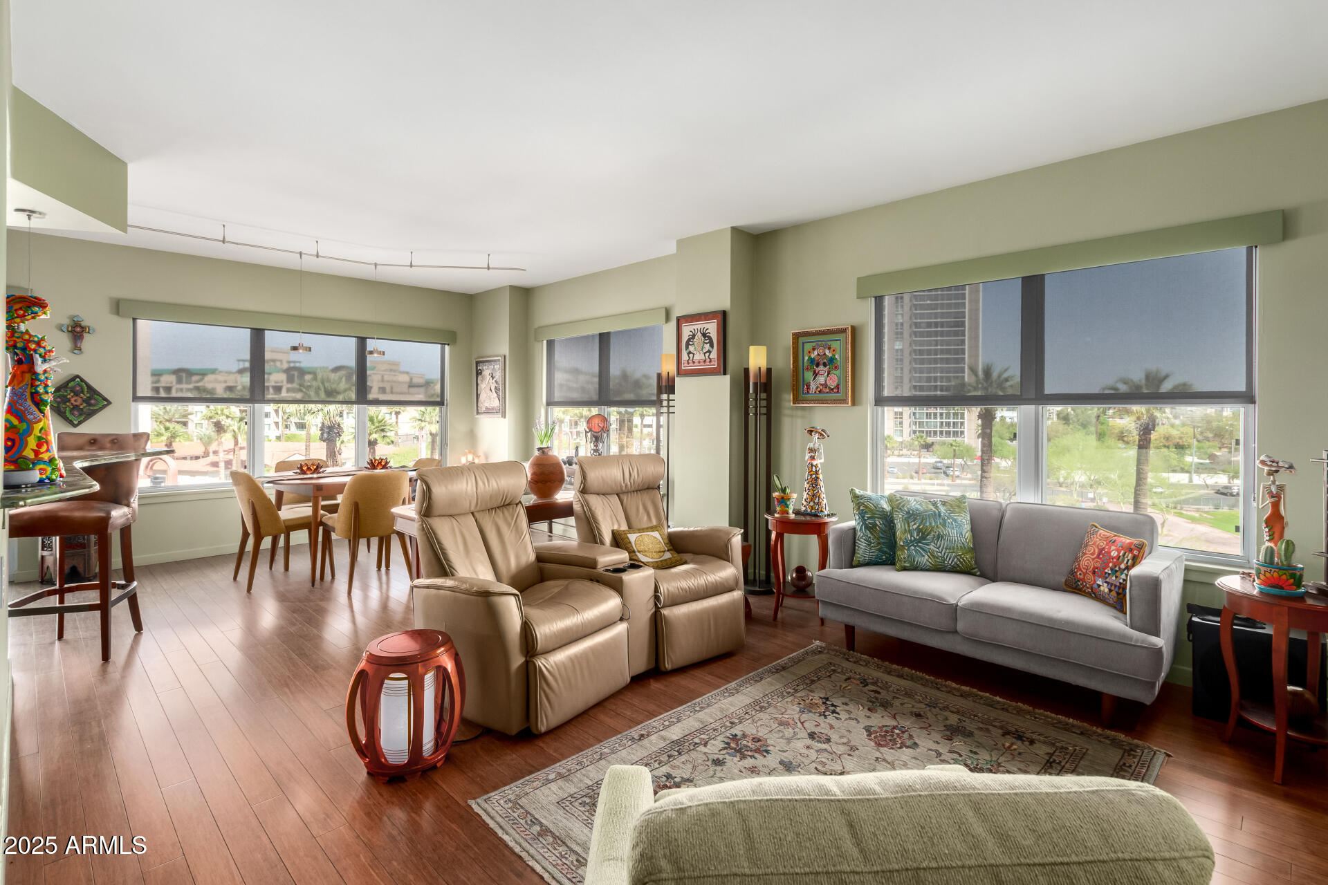 2201 North Central Avenue, Unit 5B Phoenix, AZ 85004 - Photo 5 of 35 a living room with furniture and a large window