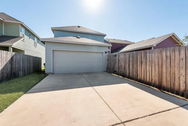 a view of backyard of house