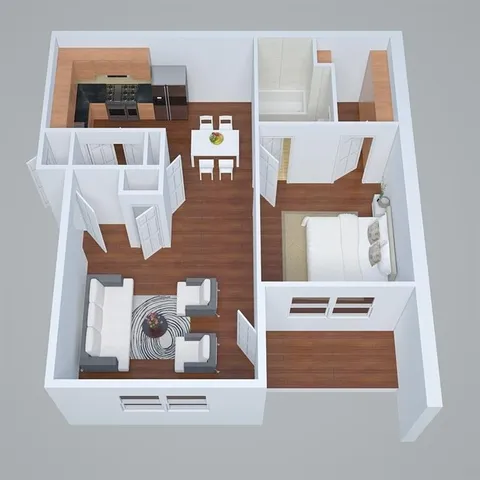 a view of living room with furniture and window