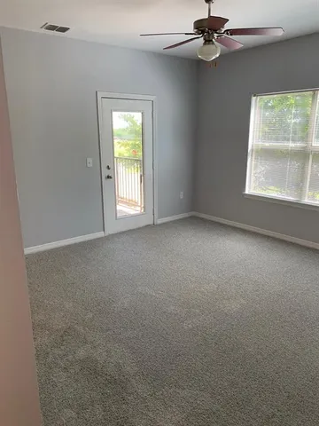 an empty room with a window